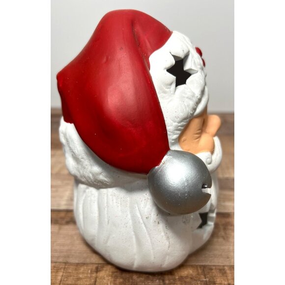 Ceramic Santa Claus Candle Holder Tea Light Luminary - Picture 2 of 5